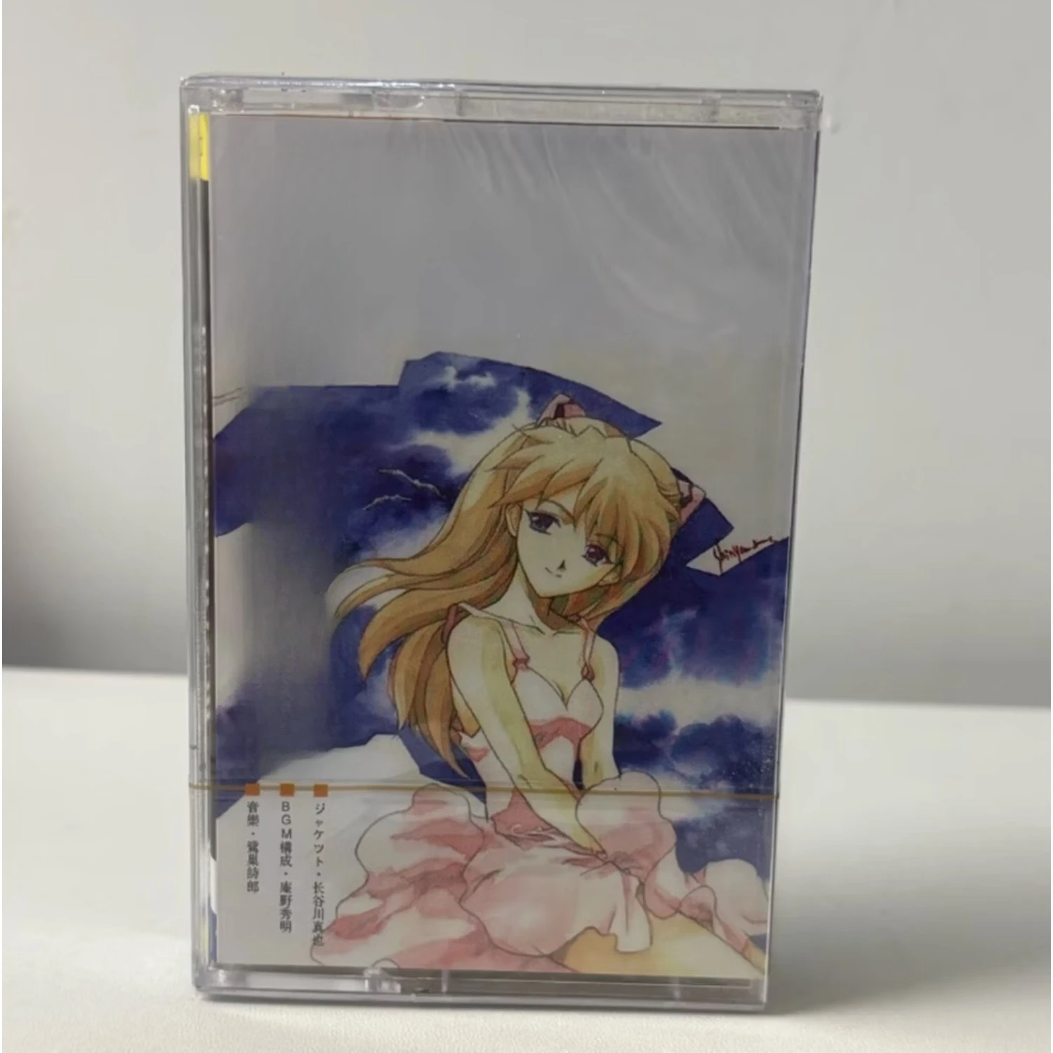 

Japanese Anime Original Soundtrack Music Cassette Tape Blue Watercolor Blonde Anime Girl Cover Premium Collectible Tape