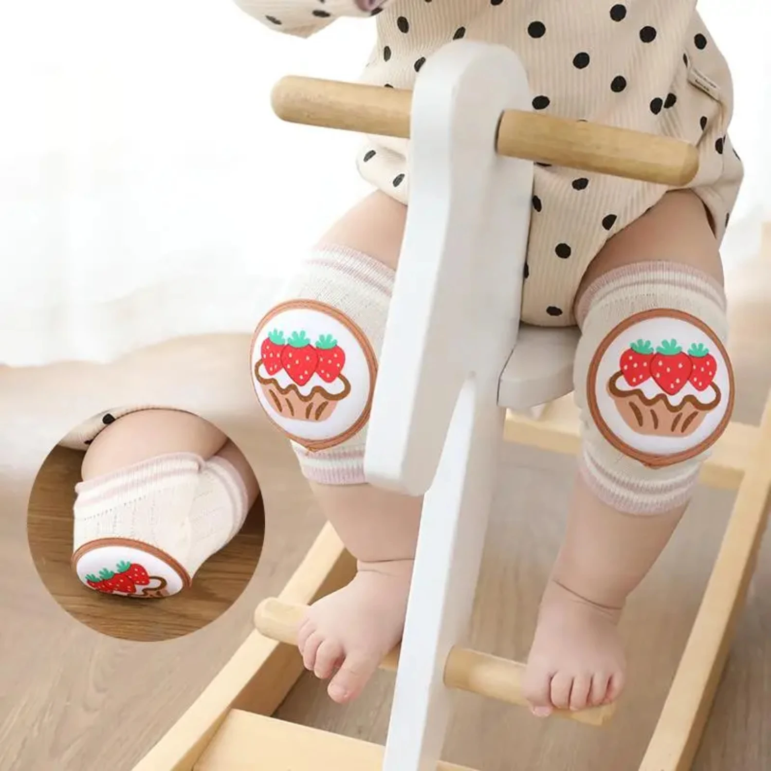

2pcs Baby Knee Pads For Crawling Toddlers Crawling Knee Protectors Crawling Anti-Slip Knee Safety Protective Cover