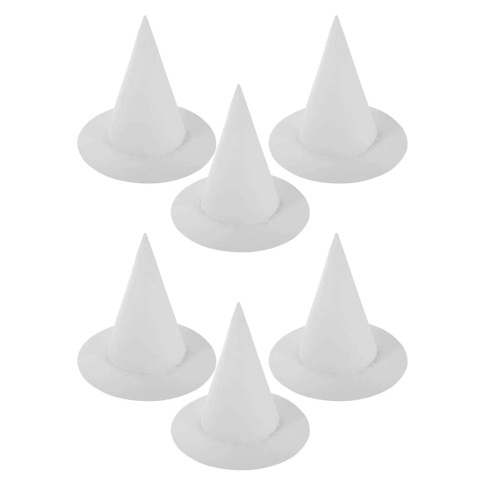 6 peças de chapéus de papel branco para crianças, para pintura artística, decoração, festas em família e atividades de jardim de infância.