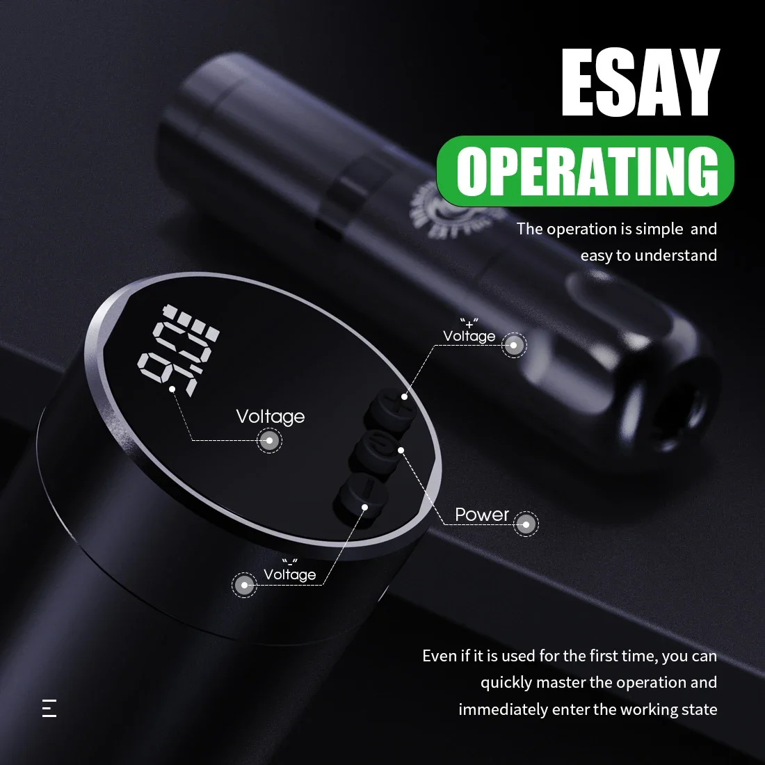 Dragonhawk X20 Wireless Cartridge Tattoo Machine High Capacity