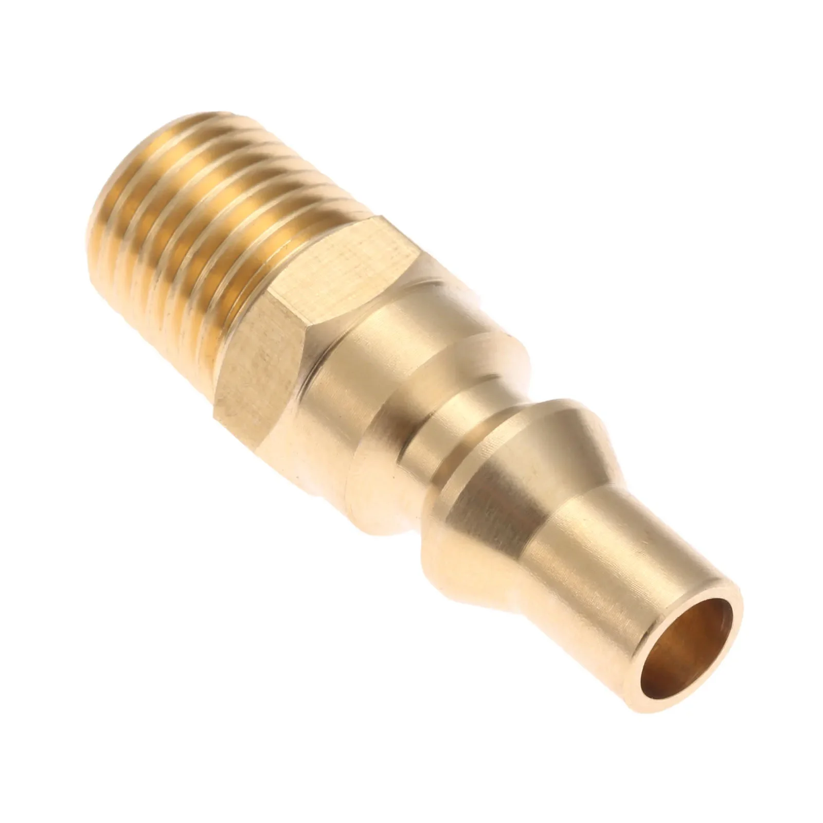 1 Pc Propane Brass Full Flow Quick Connect Fitting Adapter- Male Plug X 1/4 Inch NPT for RV  BBQ