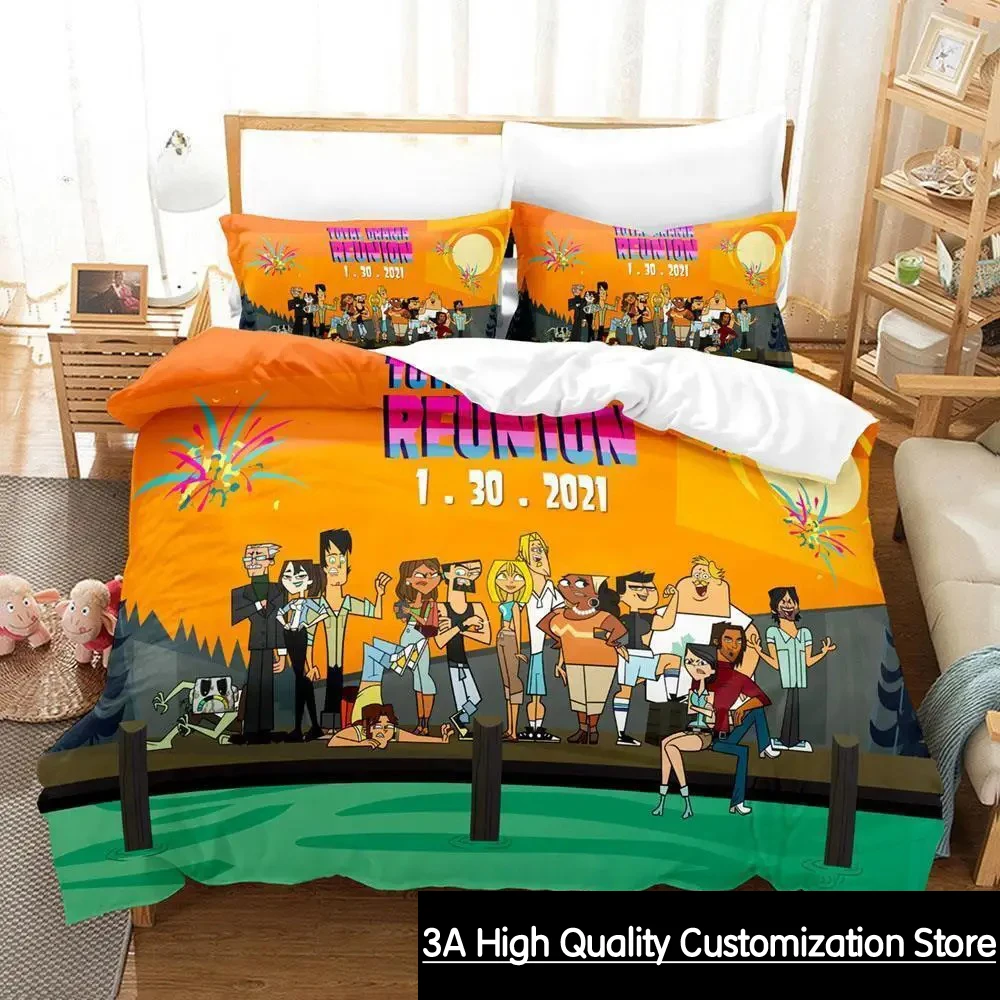 

New Total Drama Bedding Set Single Twin Full Queen King Size Bed Set Aldult Boys Bedroom Duvet cover Sets Anime Bed Sheet Set