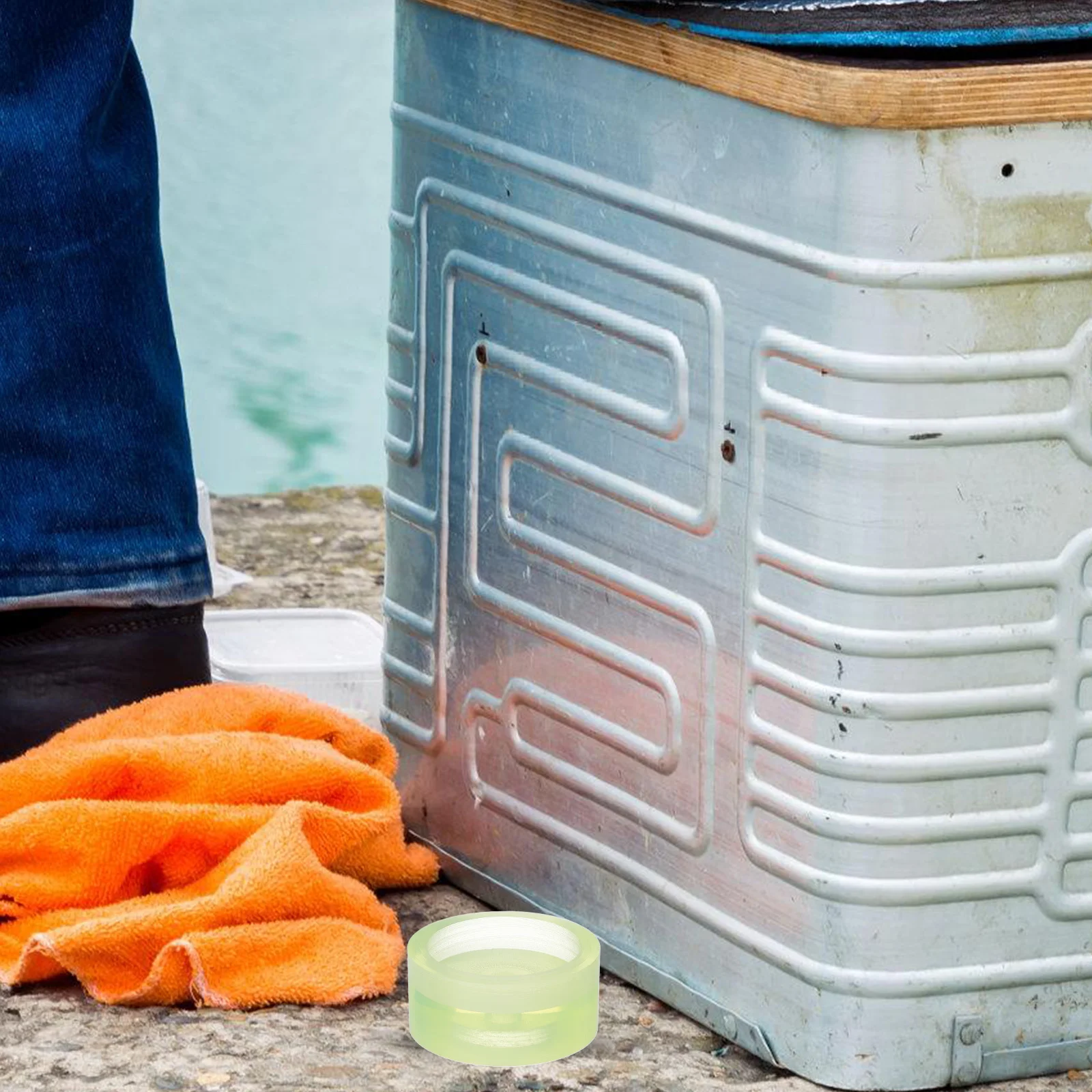 

4Sets Fishing Box Height Increasing Pads Anti-Slip Rubber Leveling Blocks for Tackle Box Stability Elevators