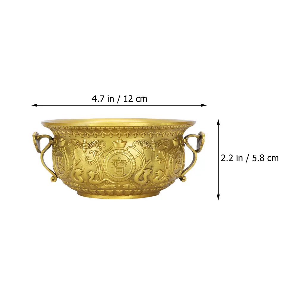 1 قطعة النحاس الذهبي منحوتة الوفرة زخرفة غرامة براعة سطح المكتب ديكور للمنزل مكتب مهرجان هدية الحظ رمز المطبخ #4