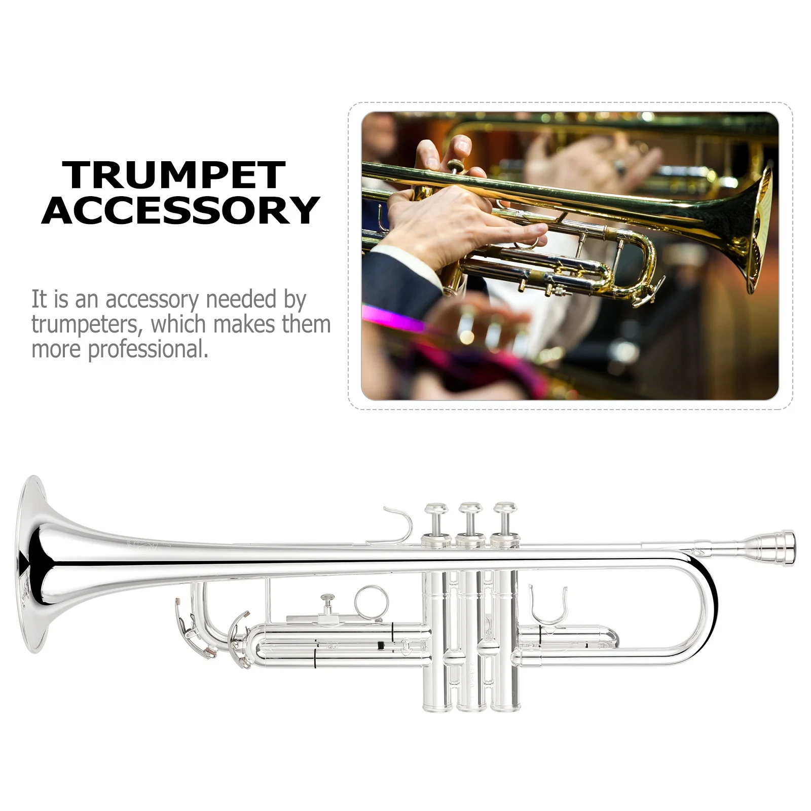 

1Set Trumpet Metal Finger Ring Slide Replacement Accessory Durable Easy Install Musical Instrument Supplies Trumpet Finger Ring