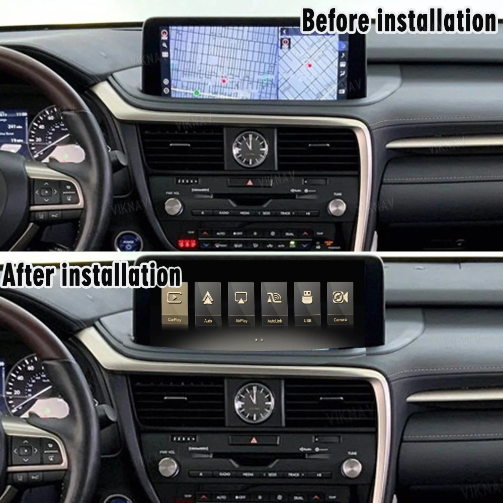 Viknav Linux Interface Box 12.3 Inch Scree For Lexus RX 2020-2022 Wireless Apple CarPlay Android Auto Only Support Original Car