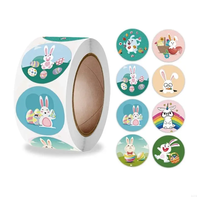 M5TB 500 pcs Assorted Easter Stickers Labels Adhesive for Diary DIY Decoration