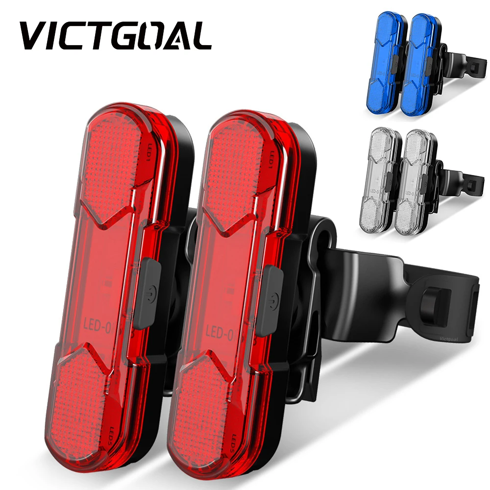 

VICTGOAL Bike Light LED USB Rechargeable Bicycle Light Cycling Front Tail Waterproof Warning Safety Lamp MTB Bicycle Accessories