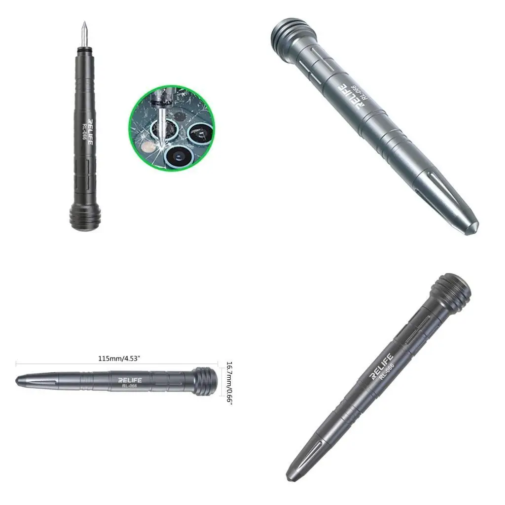 

652F RL-066 Back Cover Camera Glass Break Pen for Mobile Phone Rear Glass Cover Breaker Demolishing Pen Blasting Tools