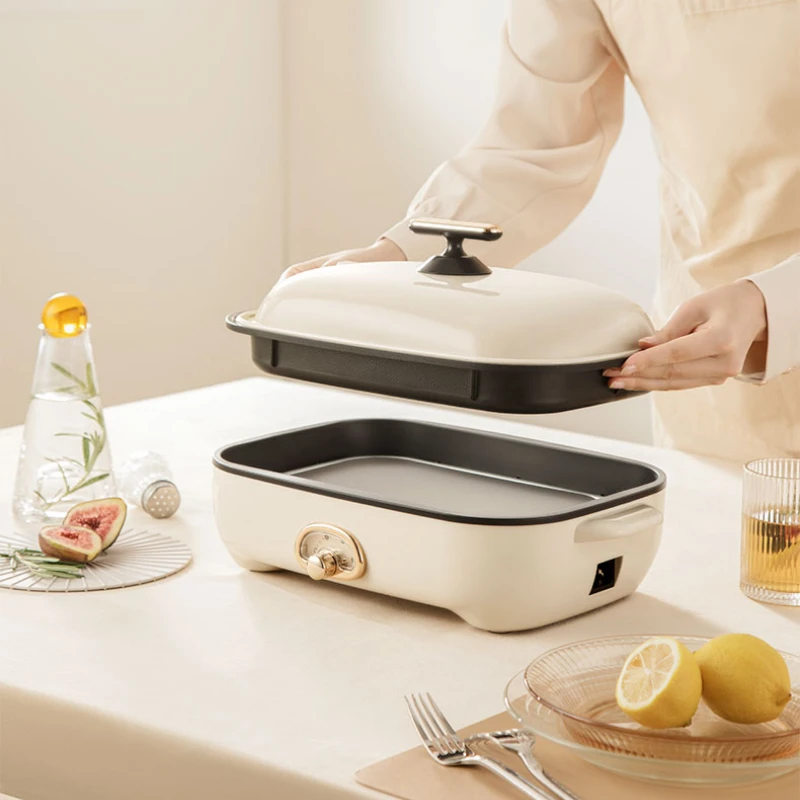 Elektrische Doppel geschmack Hot Pot Multifunktion kocher Küche Grill Split elektrische Kochtopf Chafing Dish Appareil Küche