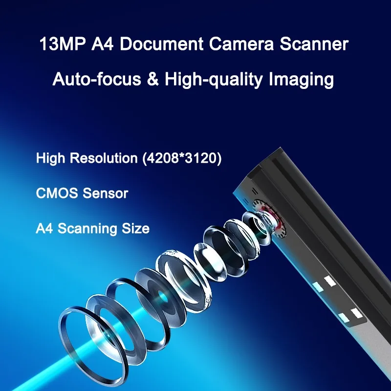 Школьный учебный стол, камера для документов, визуализатор, 13-мегапиксельная камера для документов, сканер