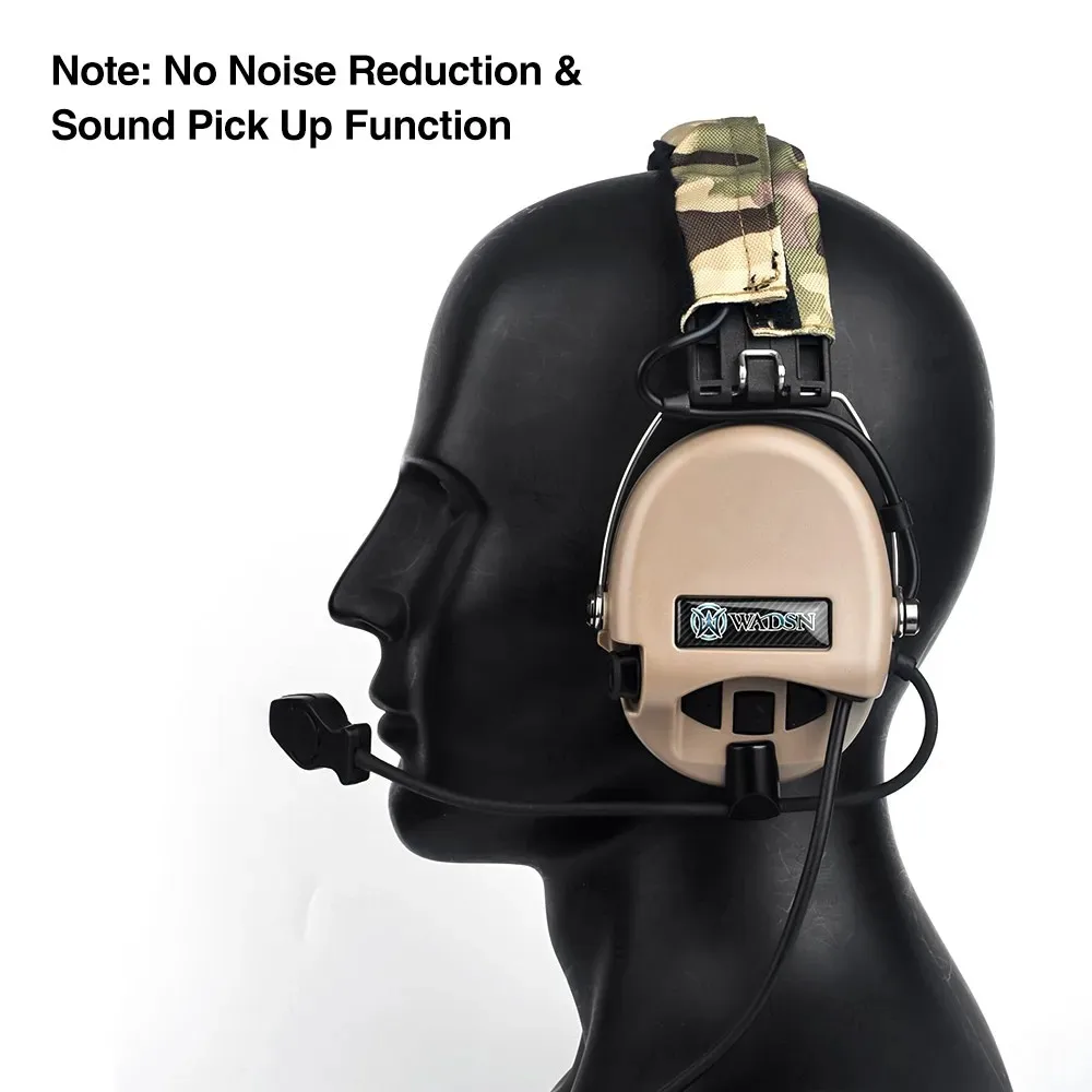 MSA Tactic Headset Sordin Headphones Airsoft Hunting Shooting Communication Headset NO Noise Reduction 7.0 Plug WADSN