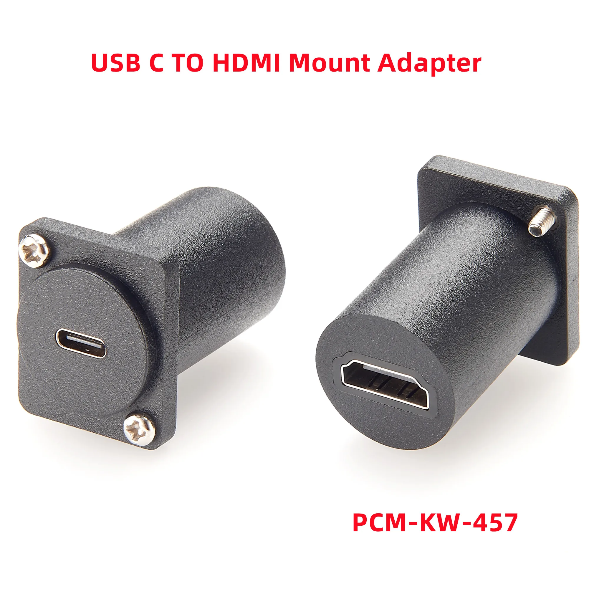D Type USB C to HDMI Connetcor 4K@60HZ 10Gbps Type C Female to HDMI 1.2 Female Flange Chassis Panel Mount Video Audio Converter