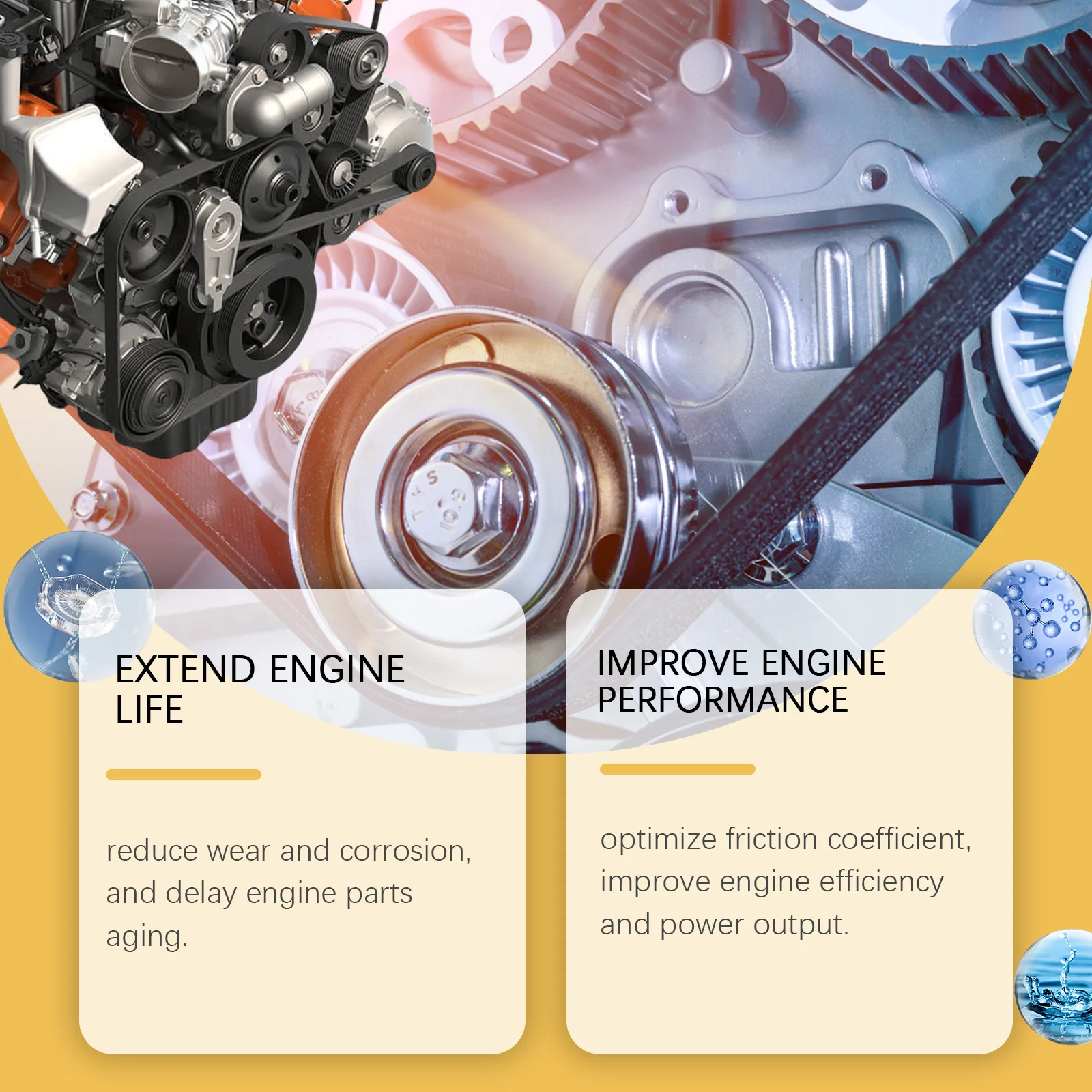 Engine Anti-Wear Protection Additive Reduces Friction Noise Reduction Jitter Strong Oil Burning Agent Improve Engine Efficiency