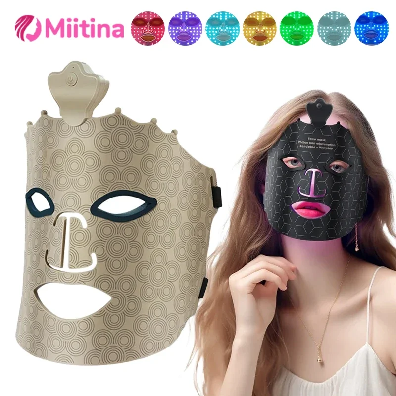 7 Colors Photon Face Silicone LED Mask Powerful Anti-ageing Professional Ultra-light Mask Wrinkles Smooth Skin Beauty Equipment