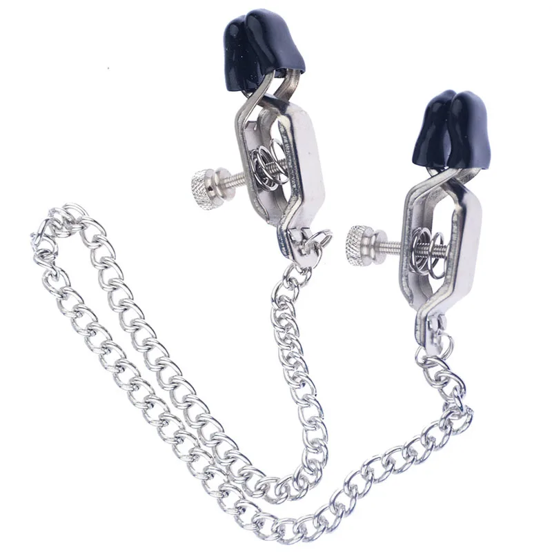 Metal Chain Nipple Clamps nipple stimulator Clips Sex Toys For Couples  Slave Fetish breast clamp sex game erotic adult bdsm toy view 2