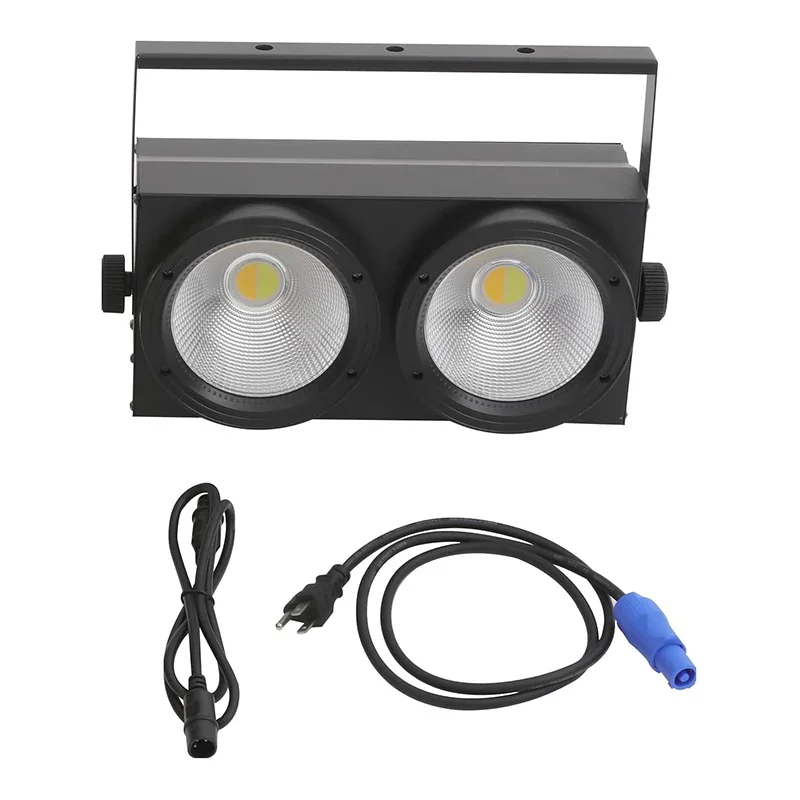 1個 LED 2in1 COB 200W クールウォームホワイト照明 2アイ DMX512 ステージライト ディスコパーティー クリスマス 観客用ライト