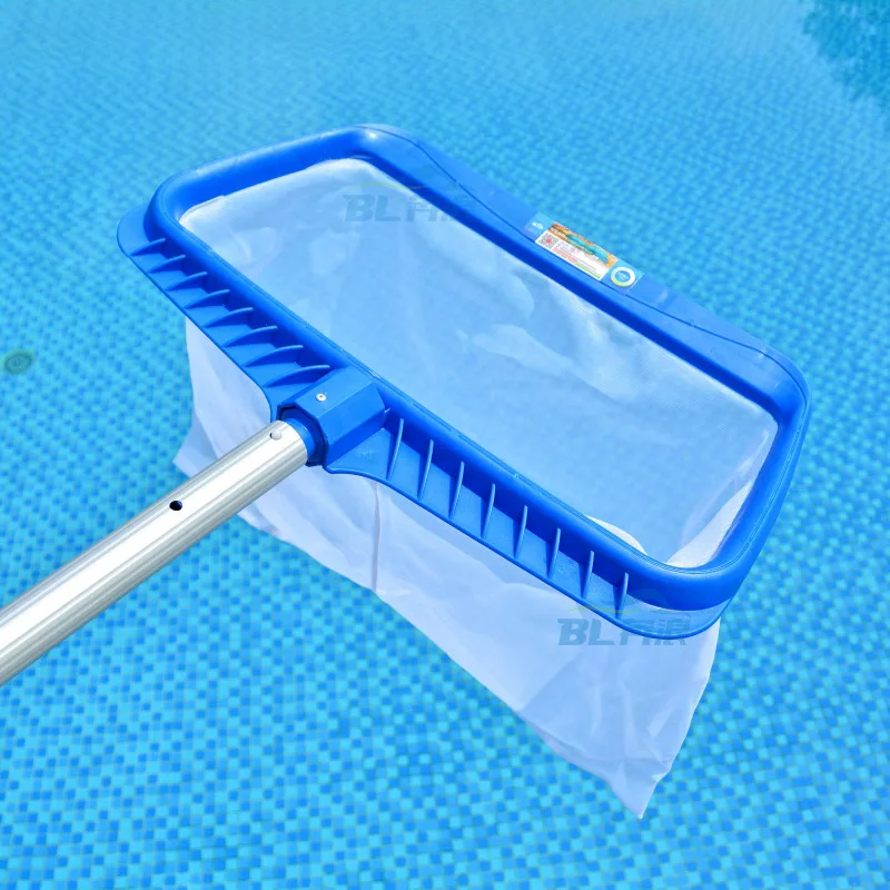 Telescopic Pool Leaf Skimmer Net Fishing Net with Pole Deep Water Mesh Bag for Swimming Pool Pond