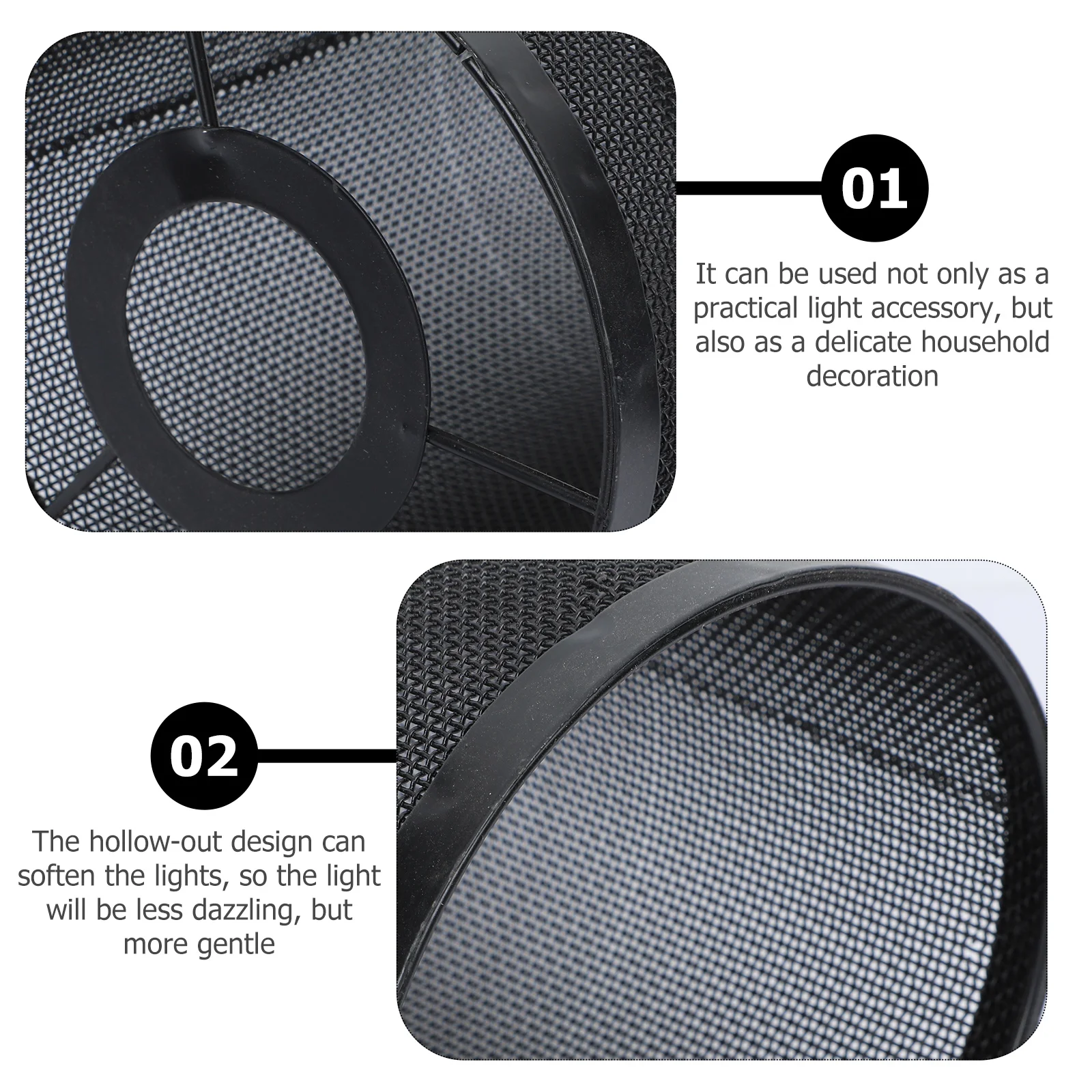 

1Pcs Iron Art Hanging Lampshade Modern Simple Hollow Metal Lamp Cover Decorative Light Protector for Restaurant Home