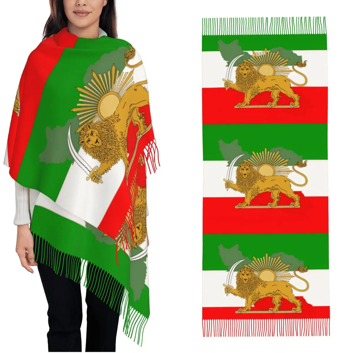 

MIGA Make Iran Great IRAN Women's Scarf Pashmina Shawls and Wraps for Evening Dresses Travel Cashmere Feel Large Scarves