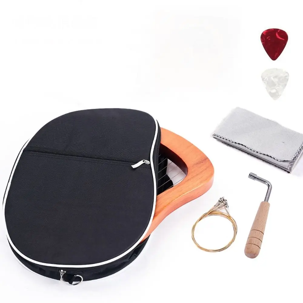 Universal Lyre Harp Bag Waterproof Zipper Lyre Harp Handbags Portable 10/16/19 Strings Lyre Storage Bag Case School