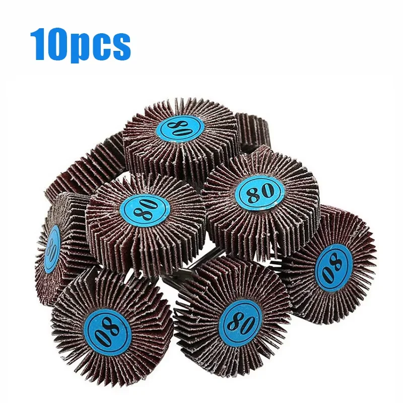 5/10 Stück Lamellen 80 Körnung Schleifen Schleifen Schleifpapier Lamellenrad Scheiben 3,0 mm Schaft Verschluss Polierscheibe für Dremel Präzisionswerkzeuge – Detail 5
