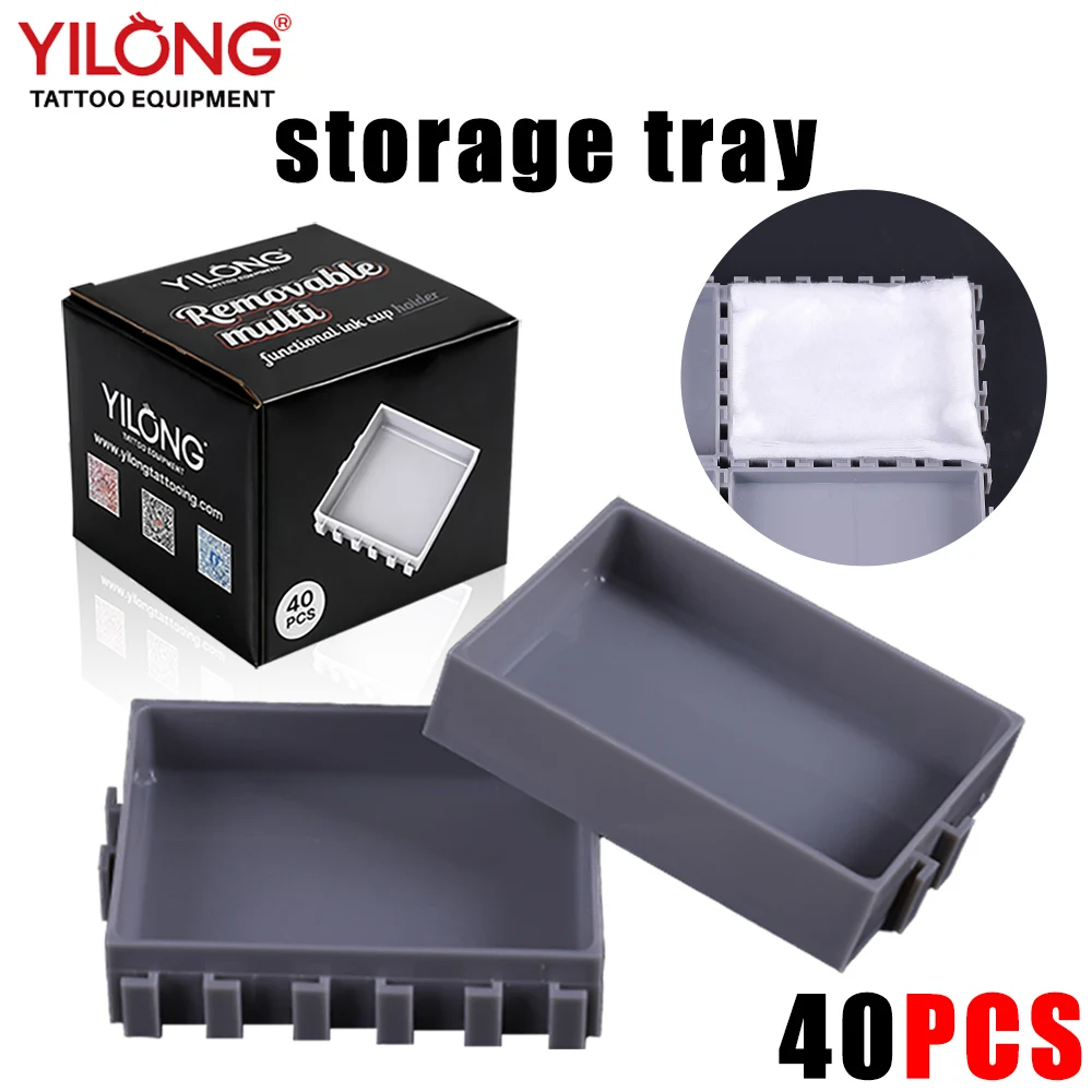 YILONG 40PCS Creative Splicing Dipping Cup Storage Tray ABS Plastic Material Composite Soaking and Washing Cotton Storage Tray