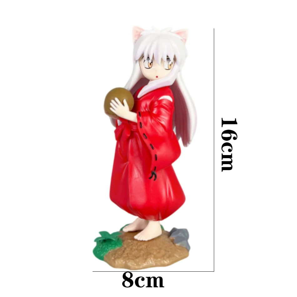 16cm Inuyasha Anime Figure Childhood Sesshoumaru Looking Back Pose Kawaii Doll Model Desktop Decoration Children'S Toy Gifts