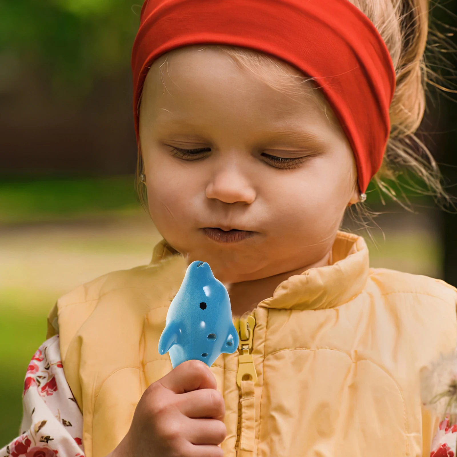 

Small Dolphin Ceramic Ocarina Portable 6-Hole Instrument for Kids Beginners and Music Lovers Children Ocarina Small Instrument