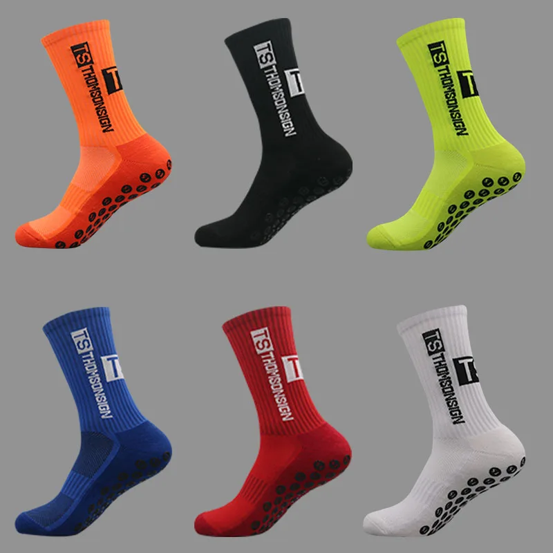 Non-slip Football Socks Round Silicone Towel Bottom Professional Competition Running Training Socks Shock-Absorbing Grip Socks