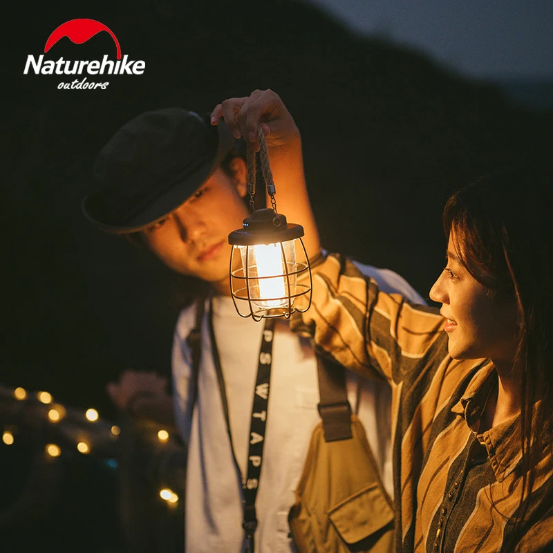 

Naturehike Mini Metal Hanging Lanterns 2000mAh Battery Warm Light Led Camp Lantern Rechargeable Lightweight Outdoor Tent Light