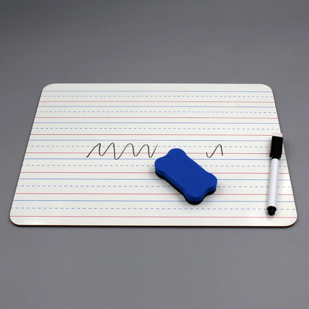 2Pcs Writing Board Portable Dry Erase Whiteboard Small Office Multi Use Graffiti White Boards with Lines
