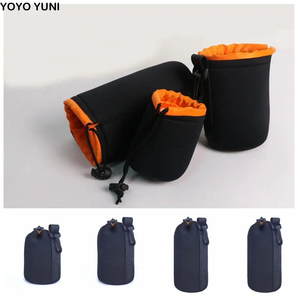 

Neoprene Camera Lens Pouch Bag S/M/L/XL Orange Neoprene Lens Bag Plush Storage Waterproof Lens Bag Digital SLR Camera