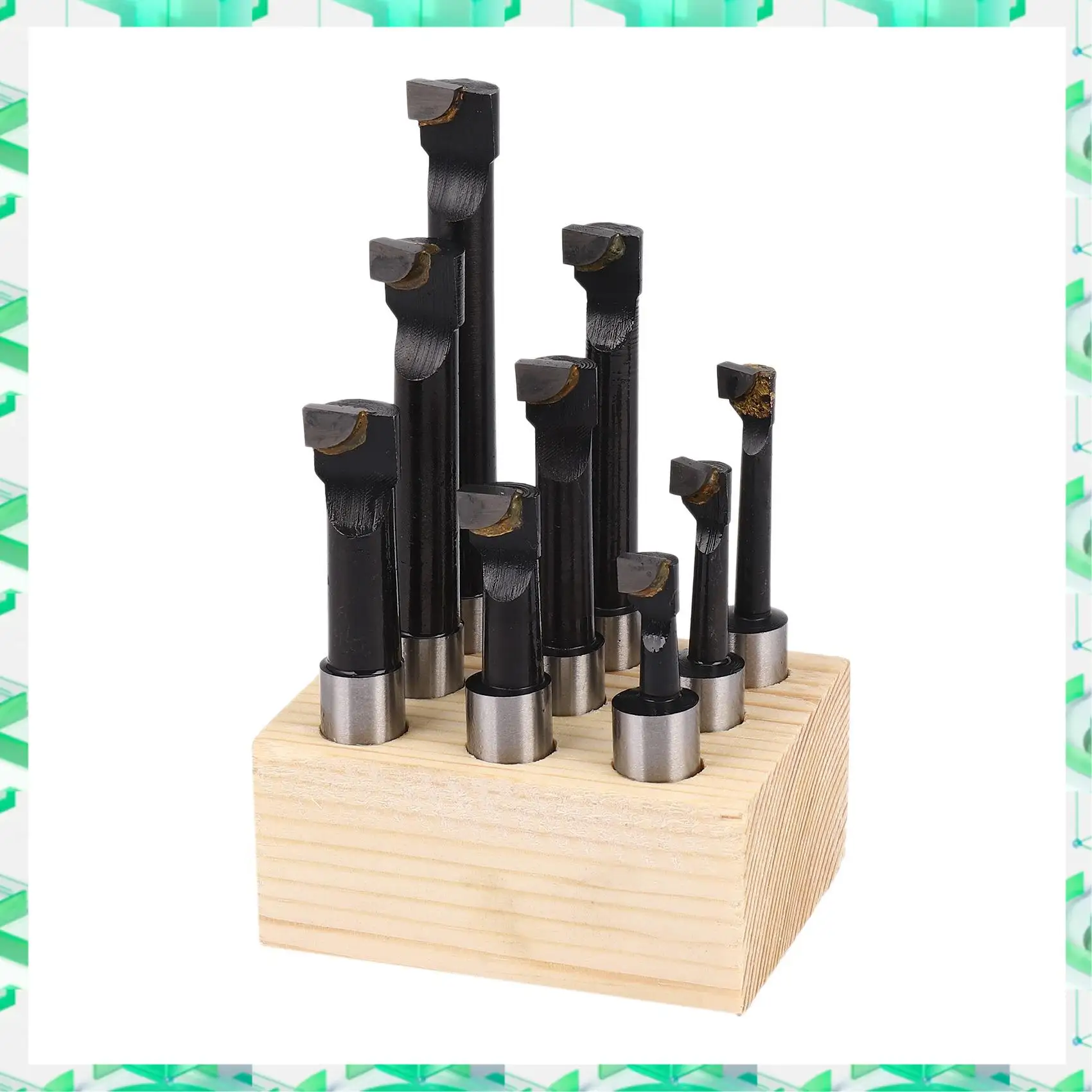 

FIZP 9Pcs Durable Hard Alloy Shank Boring Bar Set Carbide Tipped Bars 12Mm For 2 Inch 50Mm Boring Head For Lathe Milling