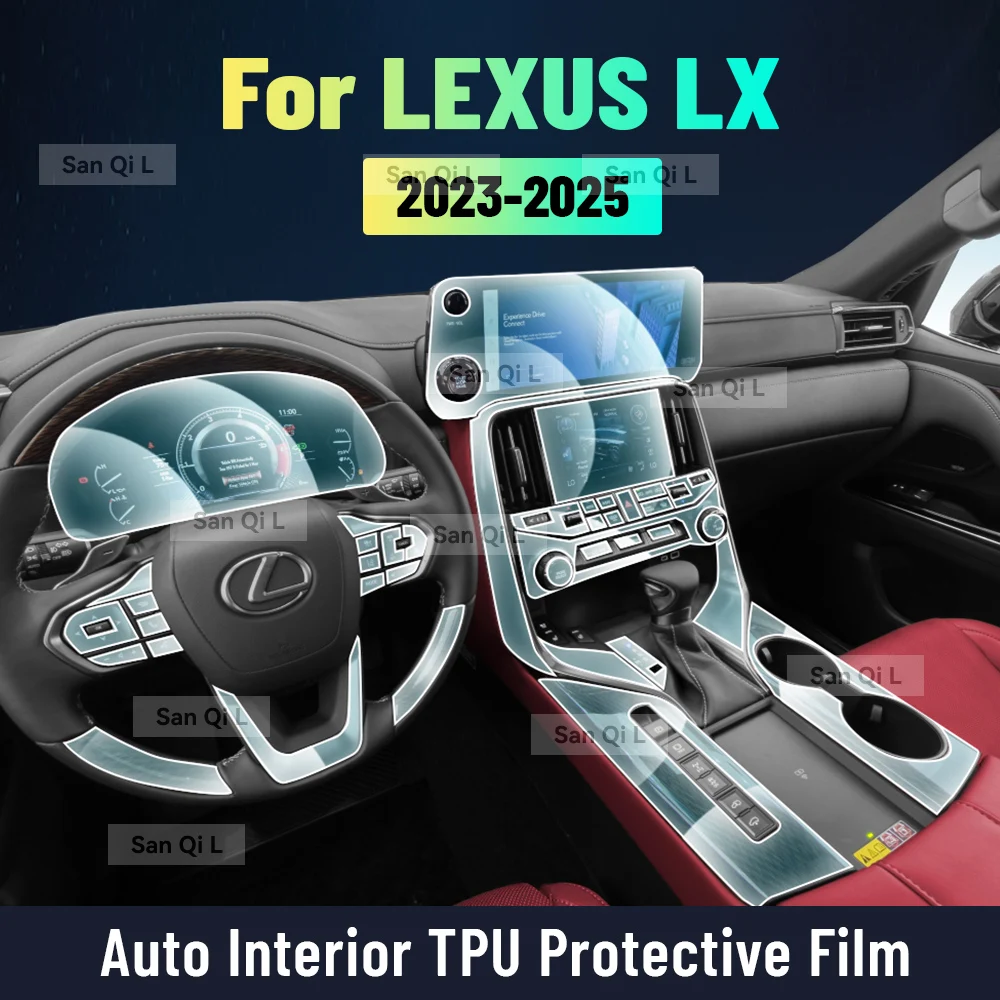 

Car Interior Center Console Media Dashboard Navigation TPU Sticker Protector Film For LEXUS LX 2023-2025 Car Accessories