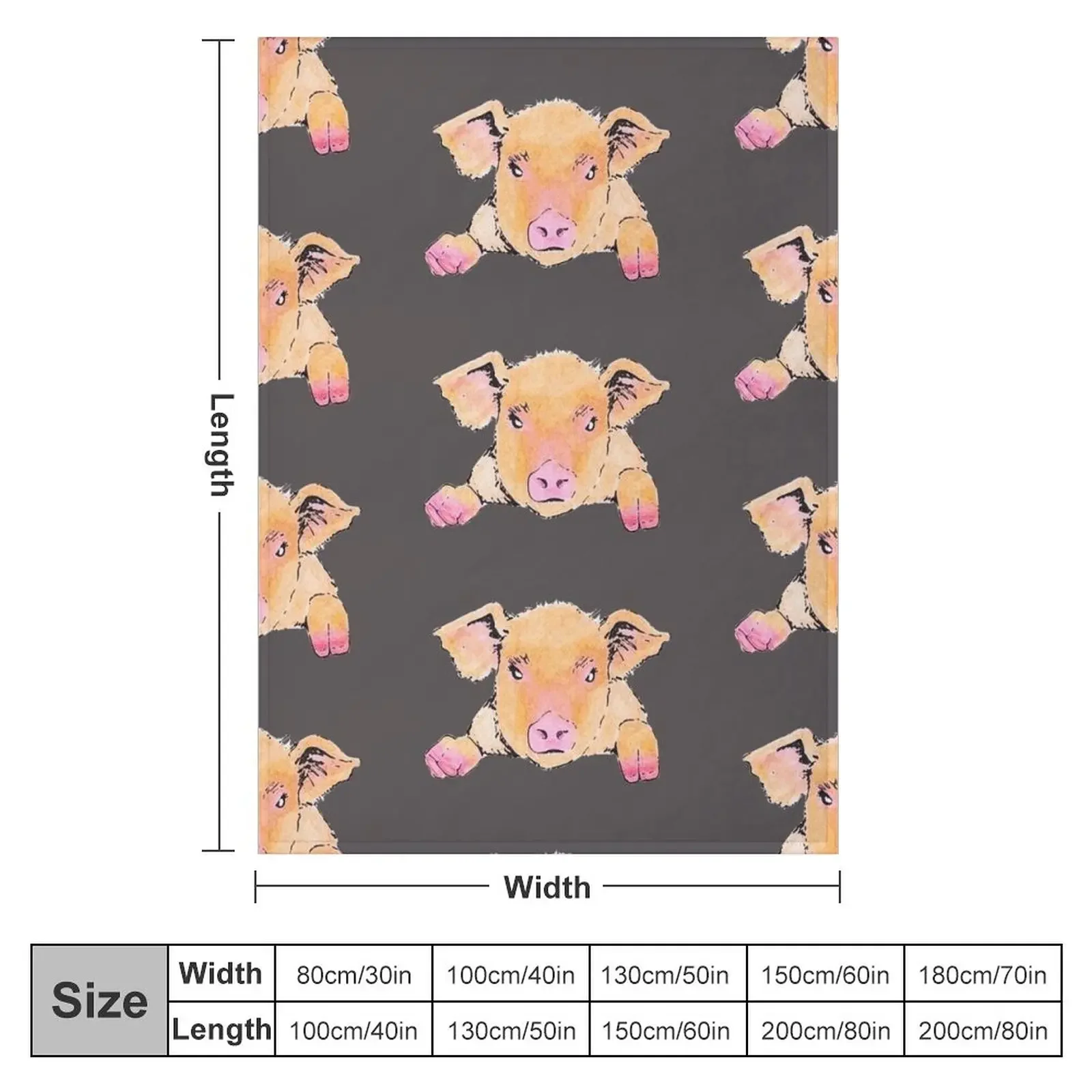 Piggy Throw Blanket Large funny gift Quilt Luxury Thicken Blankets