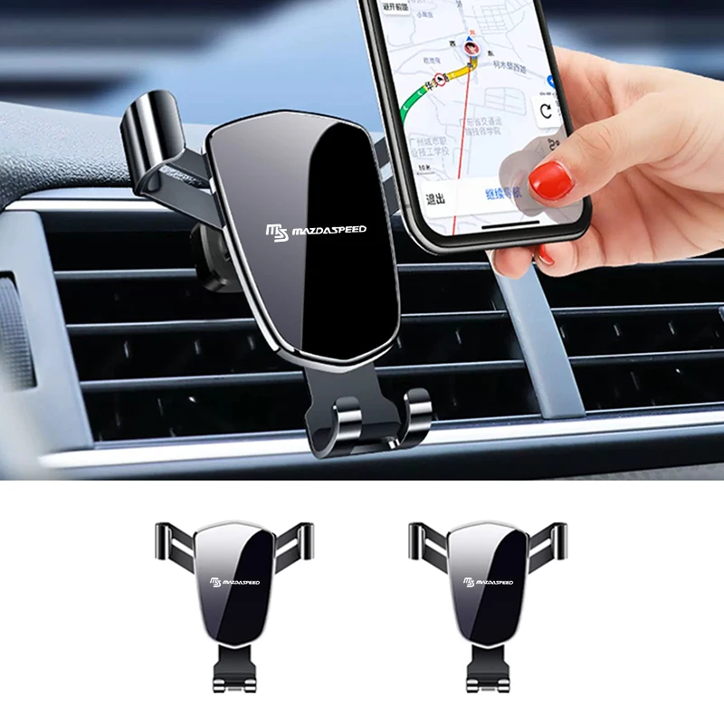 Car Mobile Phone Holder Air Vent Phone Stand With Hook Auto Accessories For Mazda 6 3 2 CX5 Axela CX3 CX30 CX9 Atenza Demio