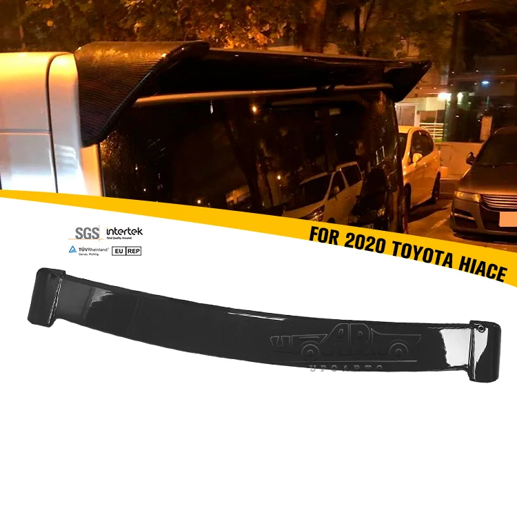 

For Car Spoilers Factory Outlet ABS Plastic Carbon Fiber Without Lamp Style Van Rear Roof Lip Spoiler for Toyota Hiace 2020