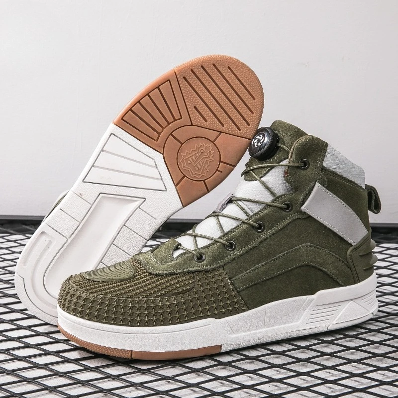 

Men's Motorcycle Boots Wear Resistant Motorcycle Shoes Riding Boots Motorbike Chopper Cruiser Touring Ankle Shoes Botas Moto