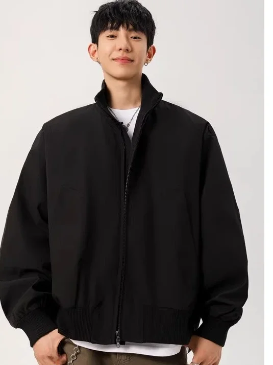 

Casual Loose ex Jaet 2025 Autumn Winter American Ins Sle Sport Polyester Fiber ort Sve Zipper Closure No Hat