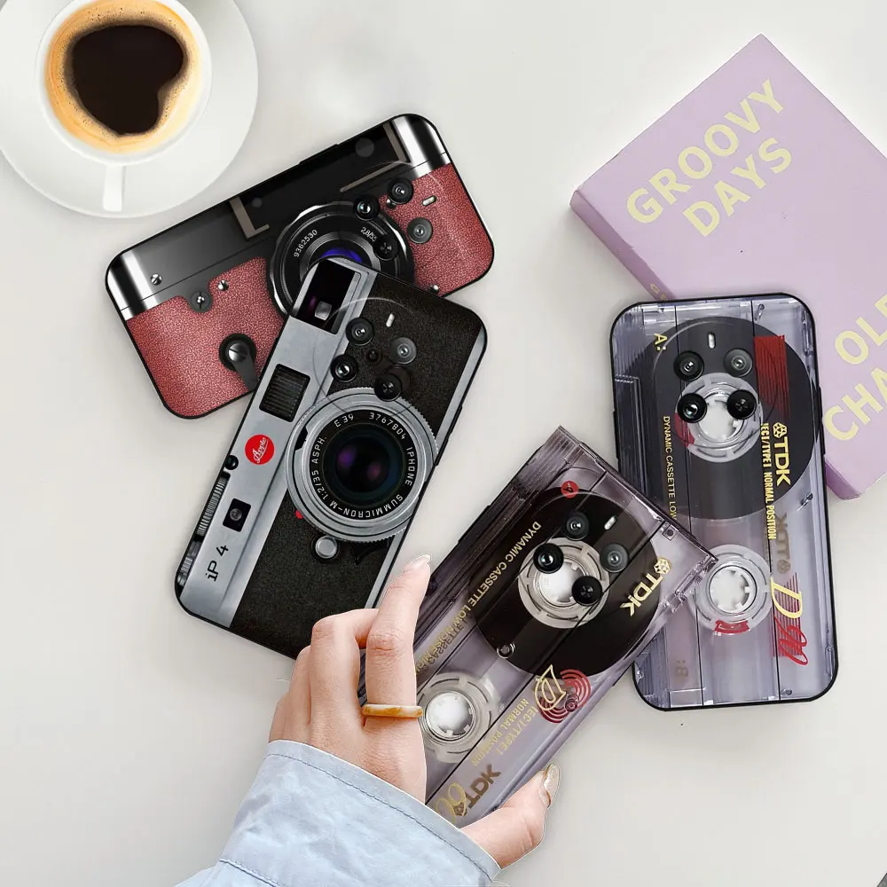 Retro Magnetic Tape Cassette Camera Phone Case For HONOR 8 8X 9X 10I 10 20 70 90 X7 X7A X8 X9 X9A HUAWEI Y6P Y7 Y7A Y9 PRO 5G