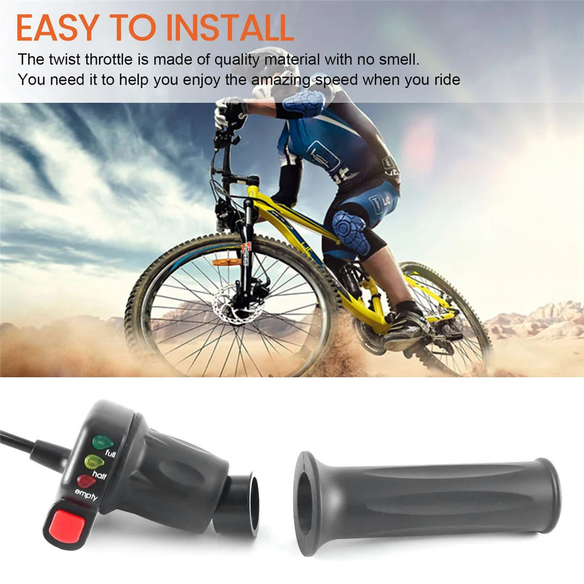 

Electric Bike Throttle Accelerator for Electric Bicycle/E-Bike/Mountain Bike Throttle Speed Control Handle,36V-ABHQ