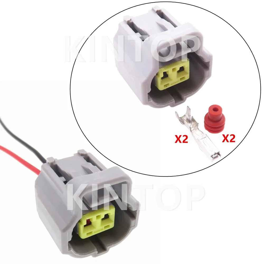 

1 Set 2 Pins Automobile Water Temperature Sensor Wiring Terminal Waterproof Socket AC Assembly For Toyota 184006-2 178392-2