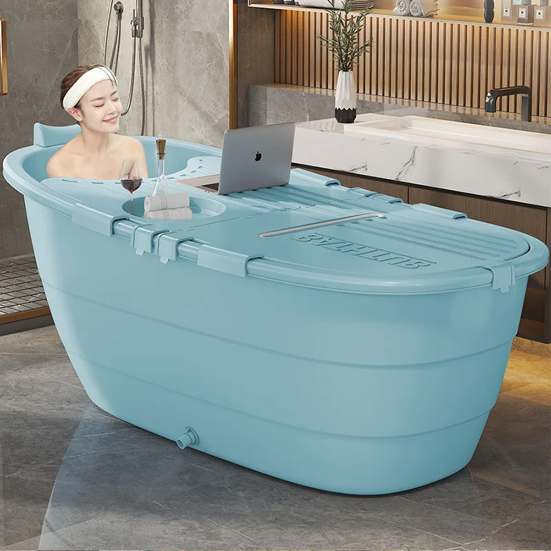 

Minimalistic Indoor Bathtub Adult bedroom Plastics Bathtub Luxury Blue Bad Voor Volwassenen Furniture Decoration