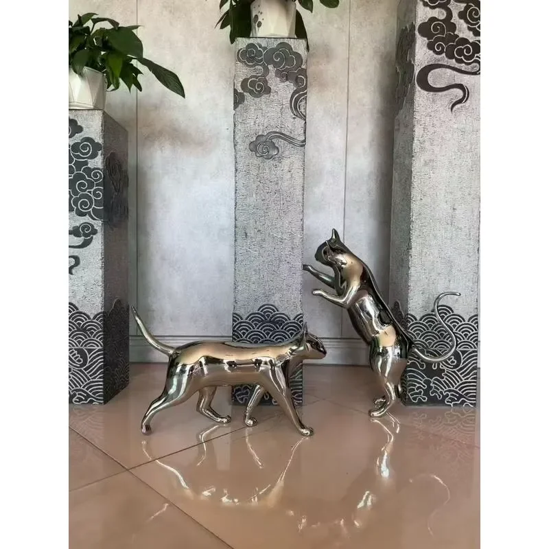 Modern Art Crafts Animal Outdoor Statue Landscape Decoration Garden Park Ornaments Stainless Steel Sculpture