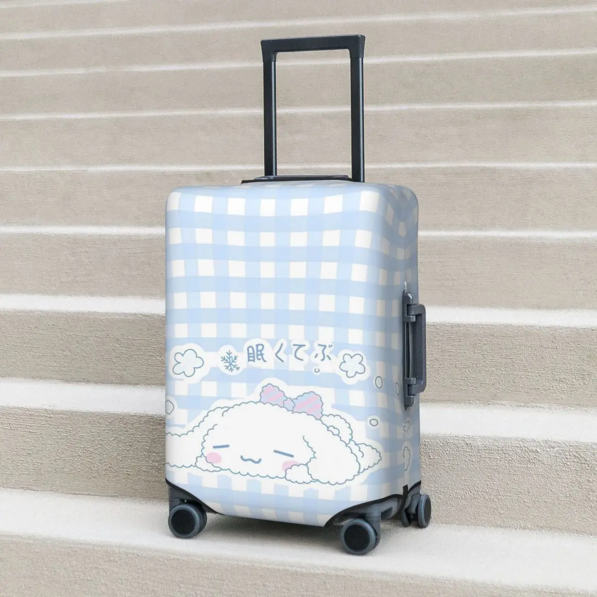 Cinnamoroll Kawaii Suitcase Cover Holiday Cruise Trip Practical Luggage Supplies Protection