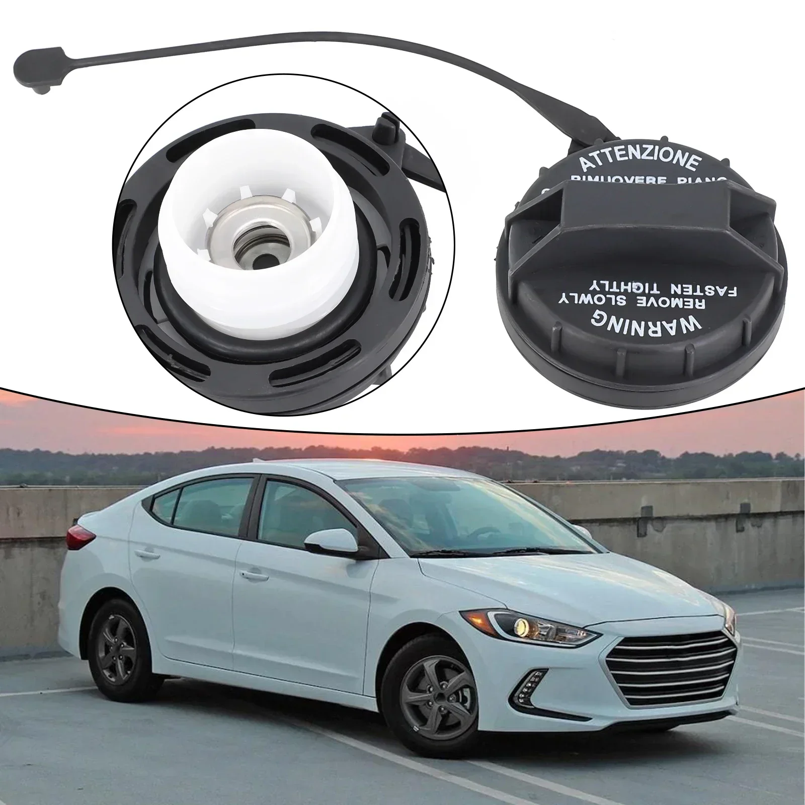 Enhance the Look of Your Fuel Tank with this Plastic Fuel Cap Tank Cover Suitable for Hyundai Elantra I30 IX35 IX25