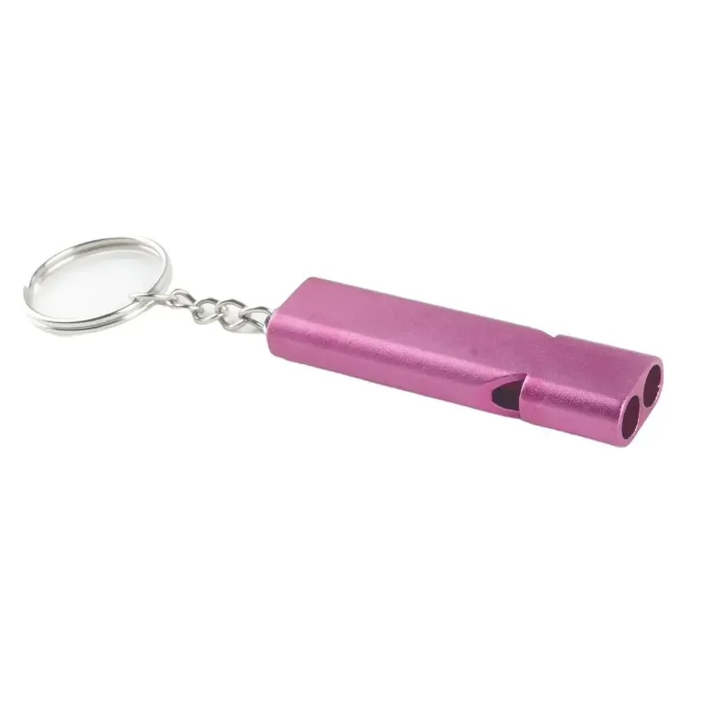 1-3PC Dual Frequency Survival Whistle Flat Metal Whistle for Outdoor Hiking Climbing Emergence Whistle Tools