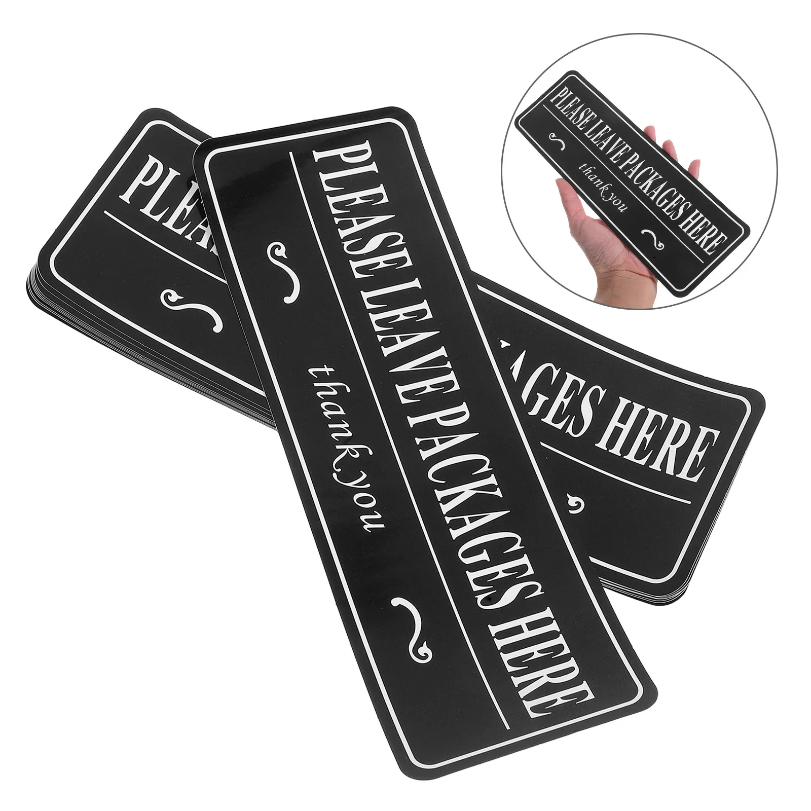 

10 листов самоклеящихся виниловых табличек для размещения информации: «Оставьте пакеты здесь». Водонепроницаемые, для использования на улице и в помещении. Яркие, четкие, с инструкцией по упаковке.