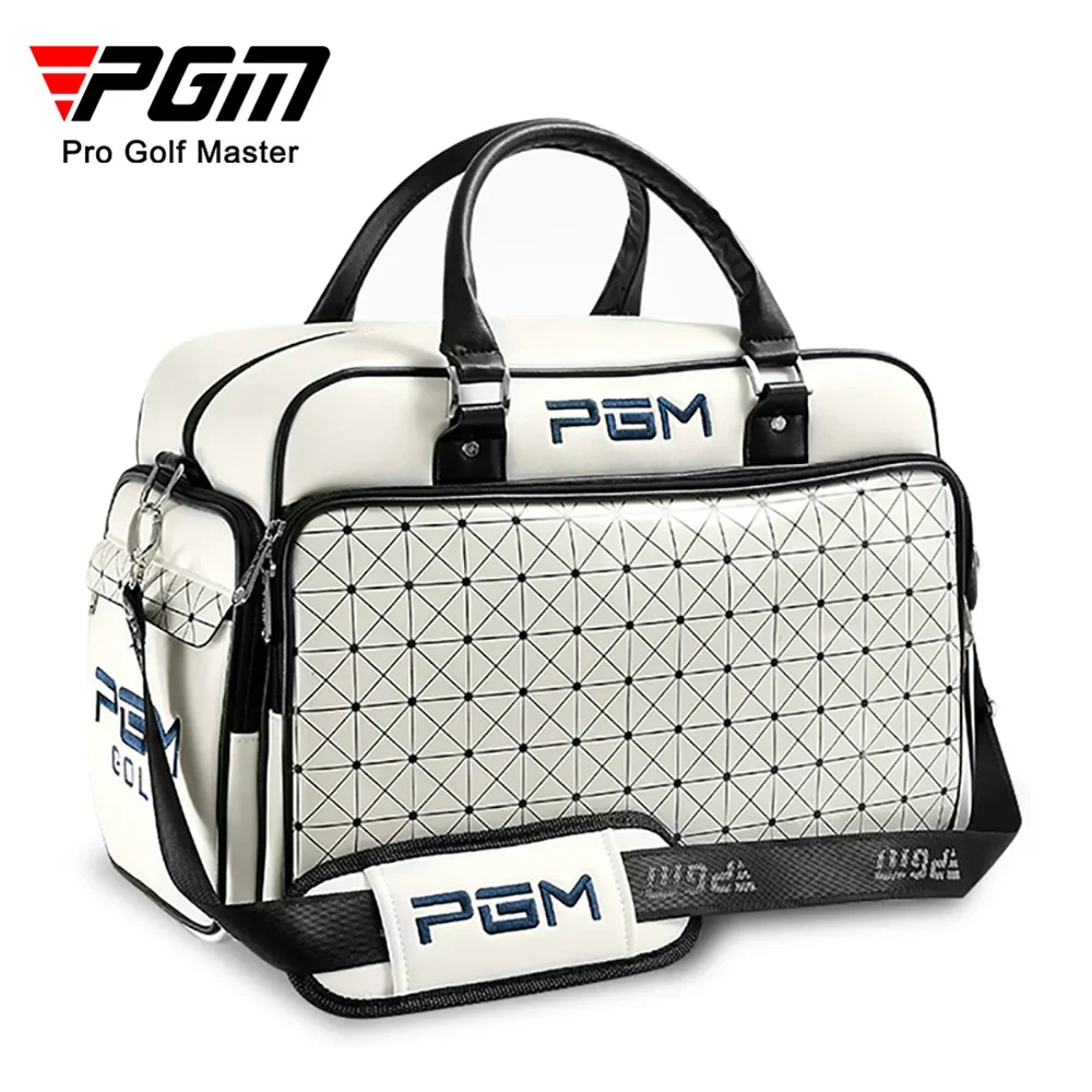 PGM golf ba g large-capacity leather waterproof double-layer sports fitness handbag golf shoes clothing bag new